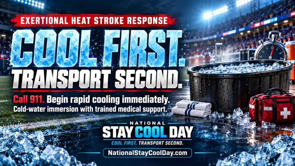 Cool first, transport second: call 911 and begin rapid cooling immediately